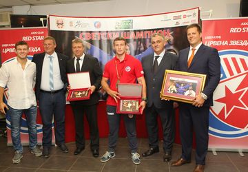 Proslava istorijskog uspeha -svetskog zlata Nemanje Majdova Zvezdinog džudiste 