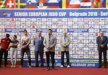​Božidar Maljković  i  Darko Udovičić na svečanom otvaranju EC 2018 