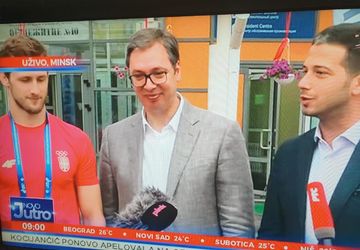 Predsednik Vučić poželeo sreću našim sportistima u Minsku 